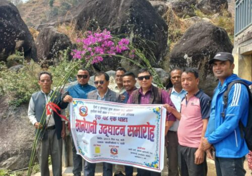 धार्ने – खवासे खानेपानी आयोजना ६५ घर घुरीका लागि एक घर एक धारा