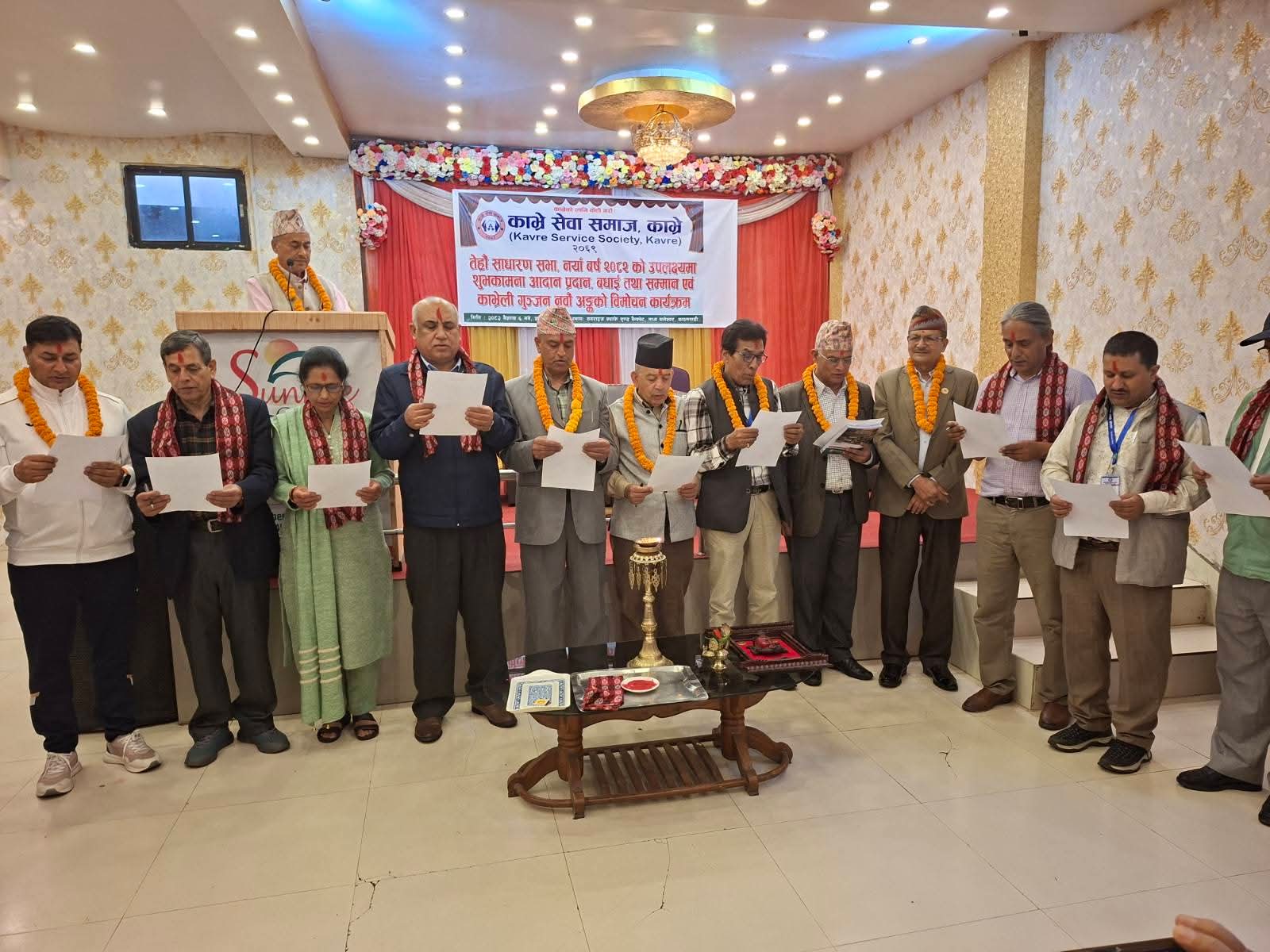 काभ्रे सेवा समाजमा नेपालको अध्यक्षतामा नयाँ कार्य समिति चयन