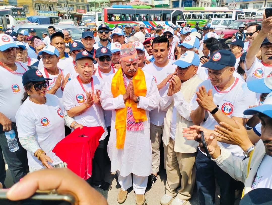 पनौतीदेखि नमोवुद्धसम्म शान्ति पदयात्रा