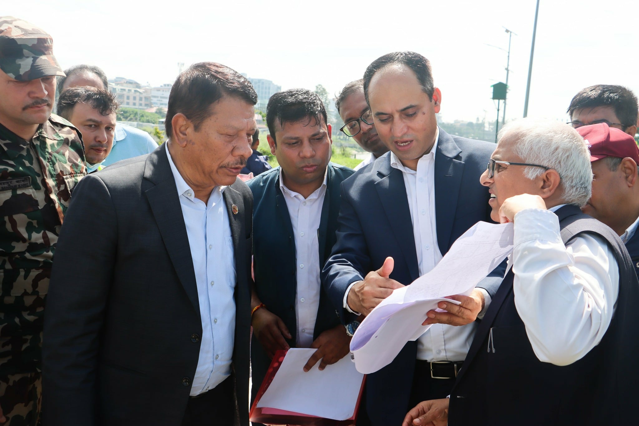 उपप्रधानमन्त्री सिंहले गरे टुकुचामा निर्माणाधिन पानी प्रशोधन केन्द्रको निरिक्षण  छिटो काम सक्न निर्देशन