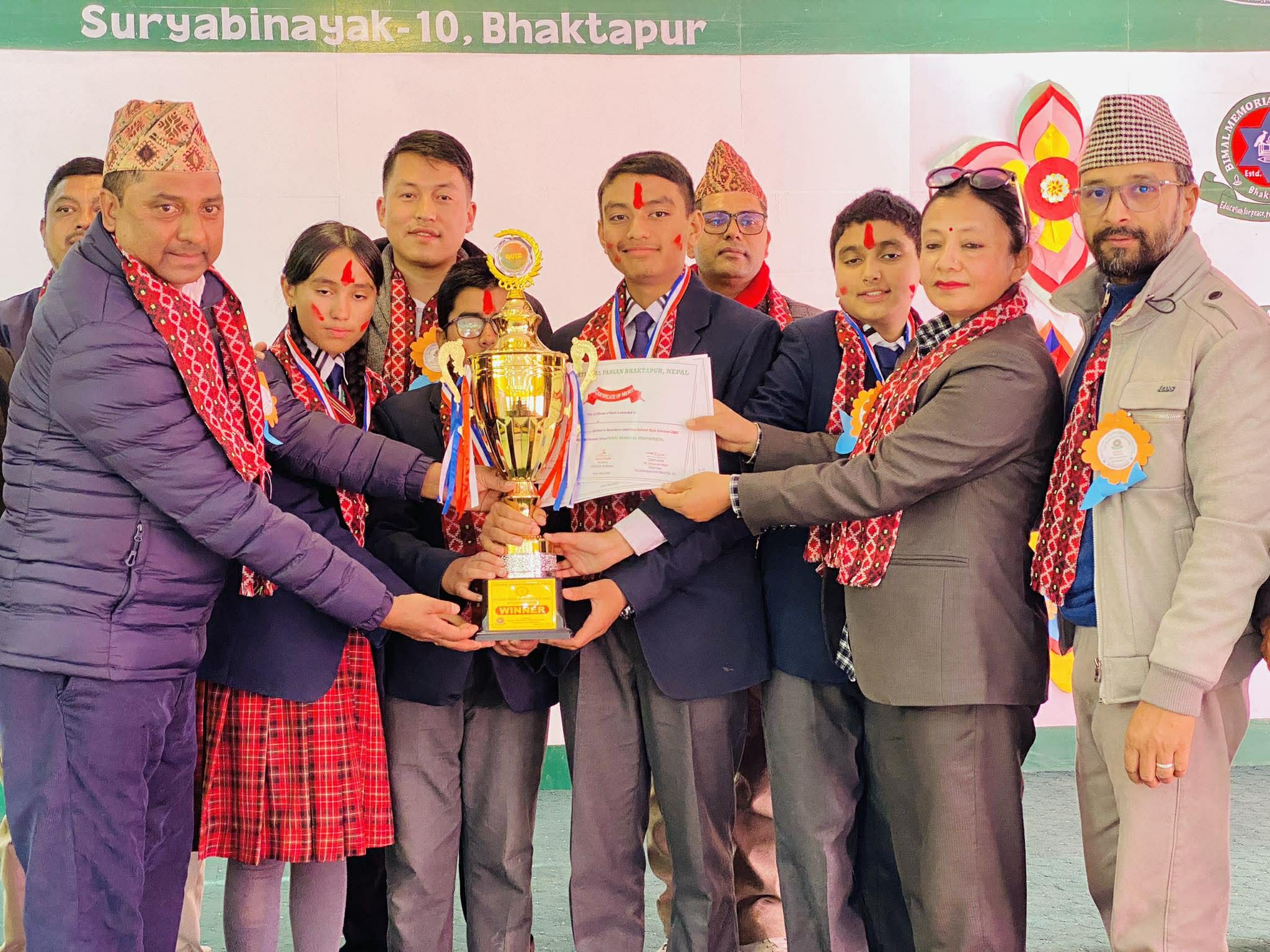 नेसनल प्याव्सन भक्तपुरको हाजिरी जवाफ प्रतियोगितामा ईडेन प्रथम