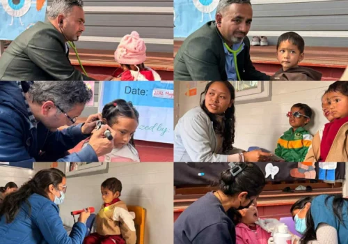 अंकुर प्रि-स्कुलमा स्वास्थ्य शिविर, ५६ जना छात्र-छात्राले गराए स्वास्थ्य परीक्षण