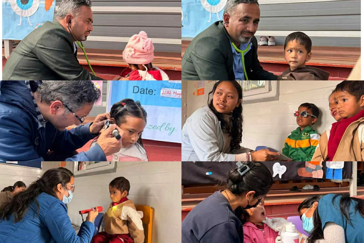 अंकुर प्रि-स्कुलमा स्वास्थ्य शिविर, ५६ जना छात्र-छात्राले गराए स्वास्थ्य परीक्षण