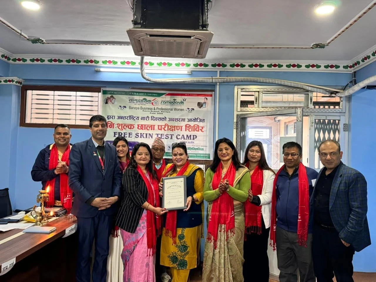 सामुदायिक साकोसमा निःशुल्क छाला परीक्षण शिविर सम्पन्न