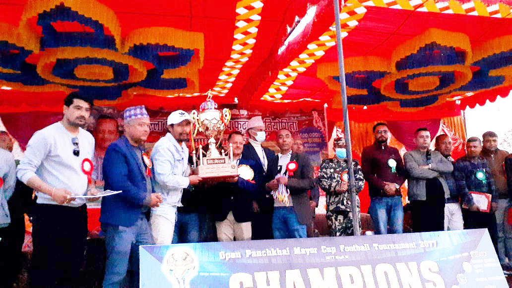 ‘पाँचखाल मेयर कप’को उपाधी समाजकल्याण युवा क्लबलाई