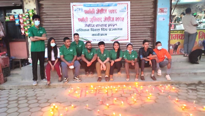 संबिधान दिवसको अवसरमा पनौतीमा दिप प्रज्वलन