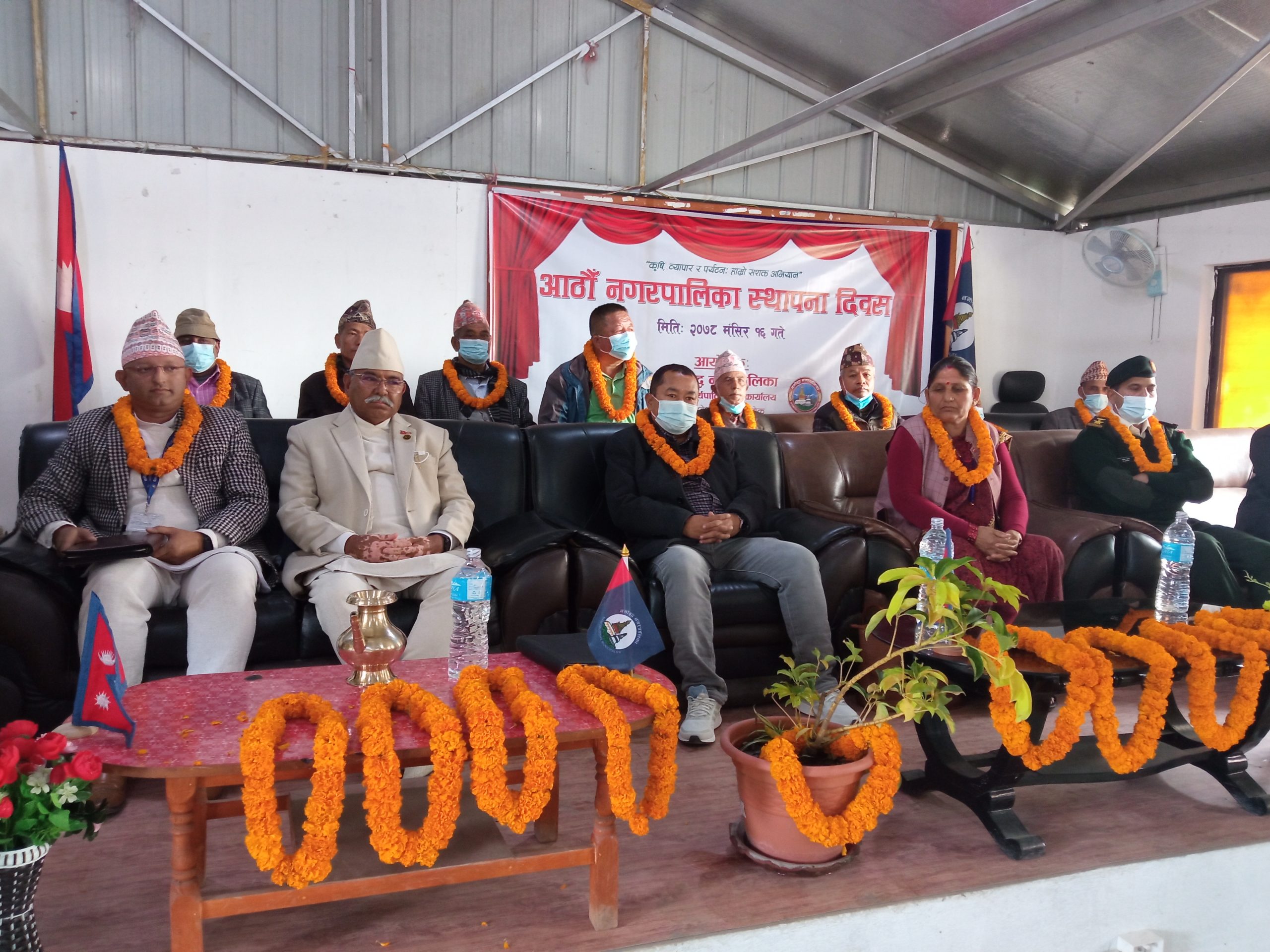 नमोबुद्ध नगरको आठौं स्थापना दिवस, कर्मचारी र स्वास्थ्यकर्मी सम्मानित