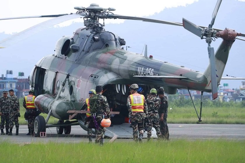 भौगोलिक विकता र मौसमका कारण घटनास्थलमा कोहि पुग्न सकेन, सोमबार बिहानैबाट खोजी कार्य गरिने