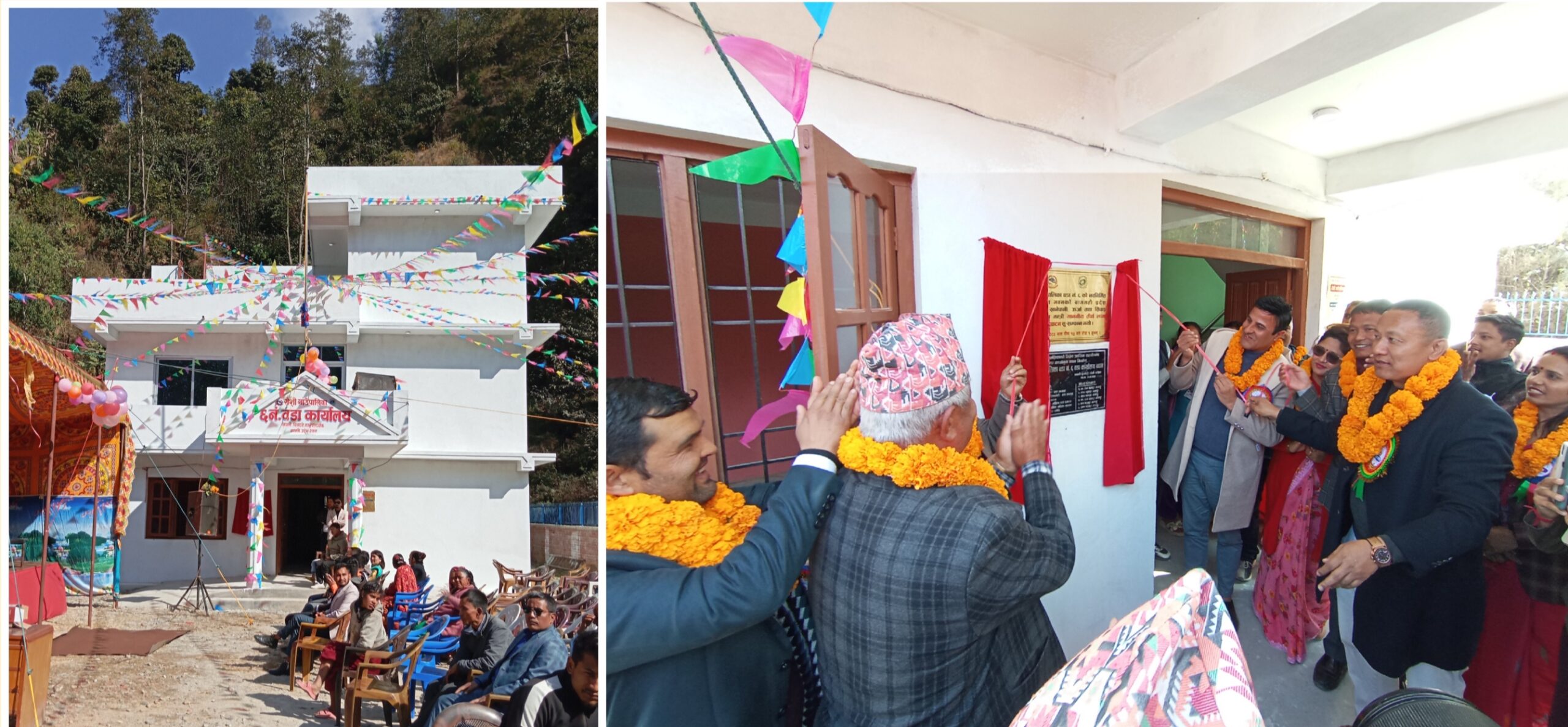 रोशीका सबै वडा कार्यालय भवन बने, आइतबार वडा नं ६ को भवन उद्धघाटन गरियो