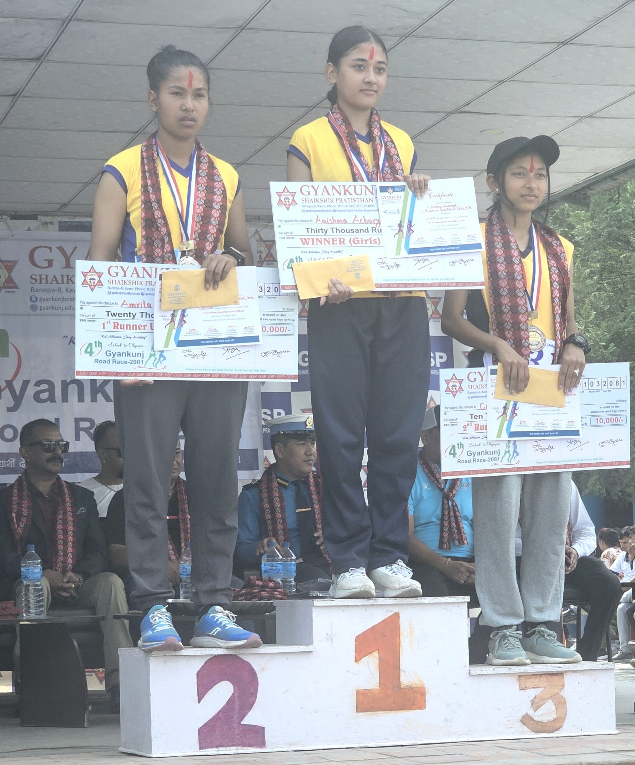 आइस्मा र आसिकले जिते ज्ञानकुञ्जको चौथो रोड रेस