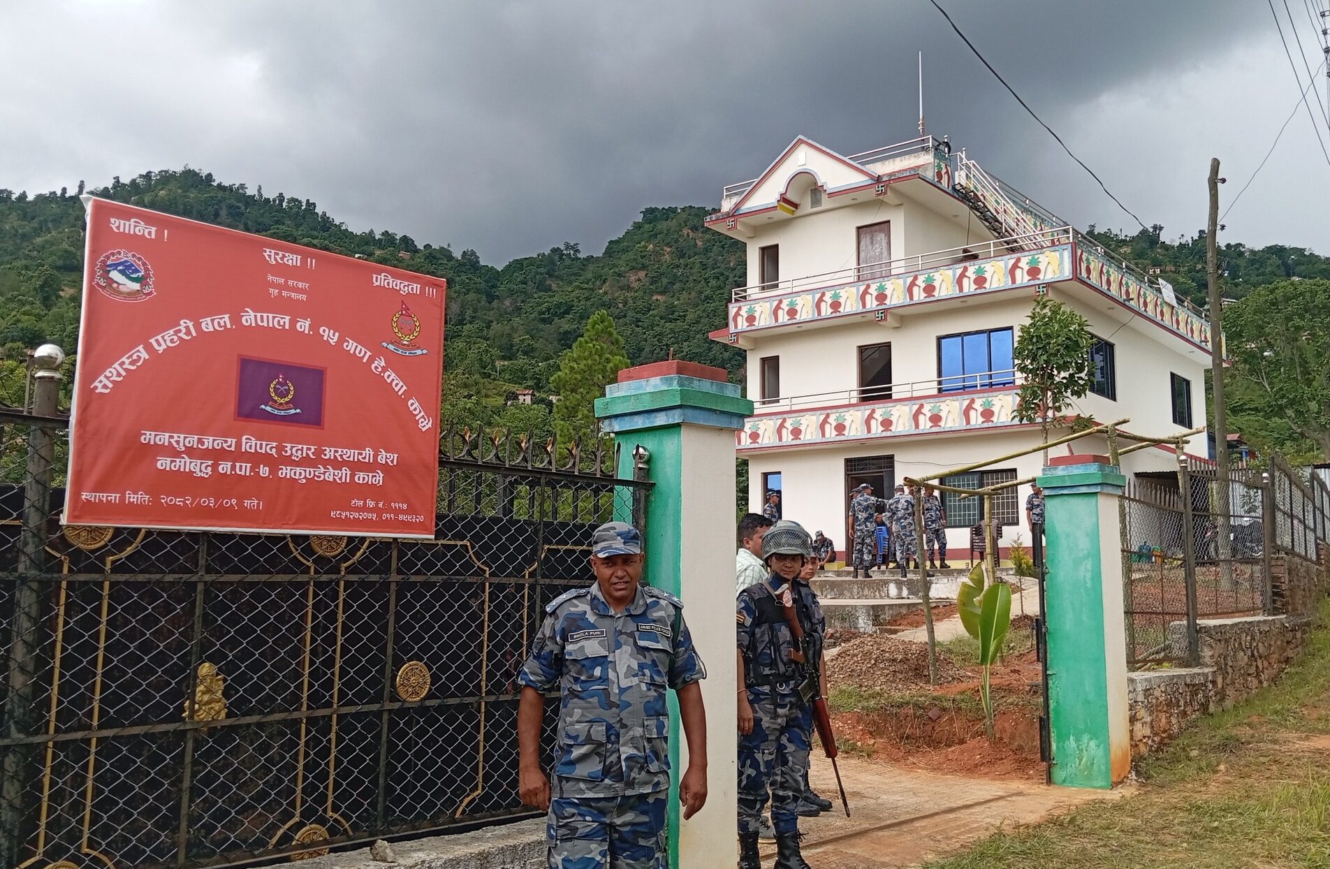 नमोबुद्धको जयमंगलटारमा मनसुनजन्य विपद उद्दार अस्थायी वेश स्थापना