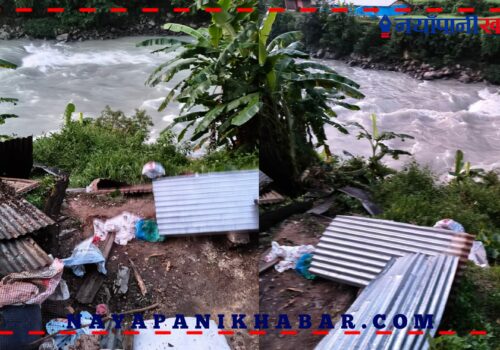 डेलिभरी भ्यान भोटेकोशीमा नदीमा खस्दा चालक बेपत्ता