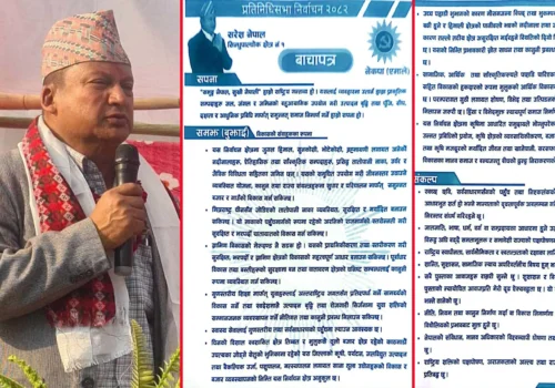 प्राकृतिक स्रोत र पूर्वाधार विकासमा जोड दिँदै सरेश नेपालको बाचा पत्र सार्वजनिक