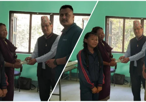 ऐसेलुखर्क माविका ४१ जना छात्रालाई रेष्टद्वारा छात्रवृत्ति तथा शैक्षिक सामग्री वितरण