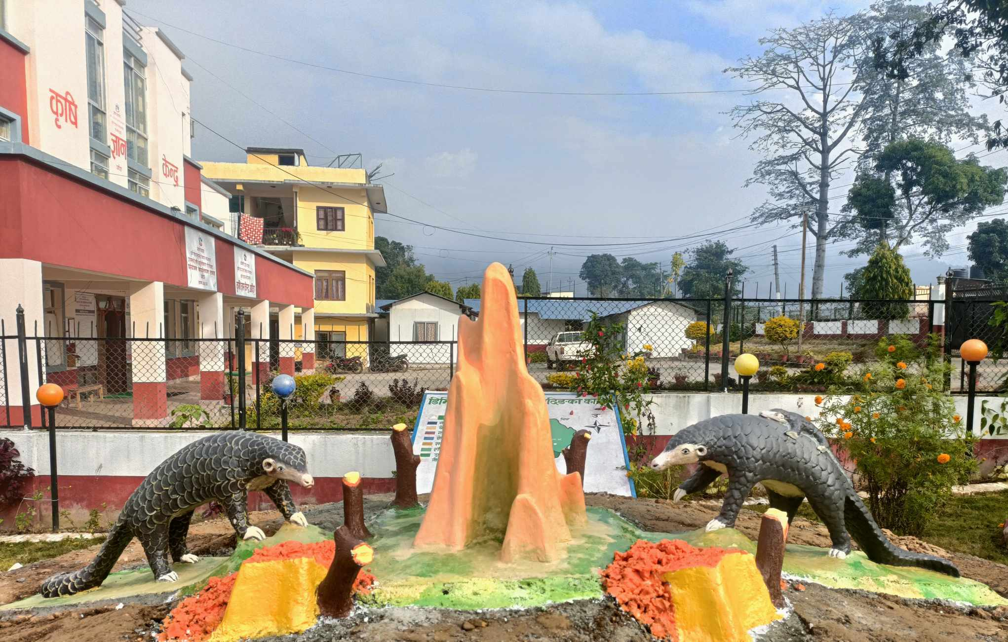 सालकको महत्व बुझाउन बन कार्यालय धादिङको प्रांगणमा सालकको मुर्ति