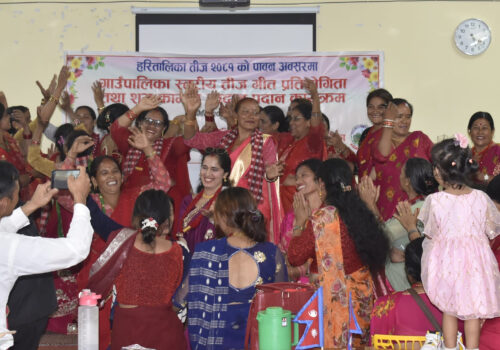 नेत्रावती डबजोङ गाउँपालिका स्तरीय तिज गीत प्रतियोगिता लालिगुरास आमा समूहले जित्यो