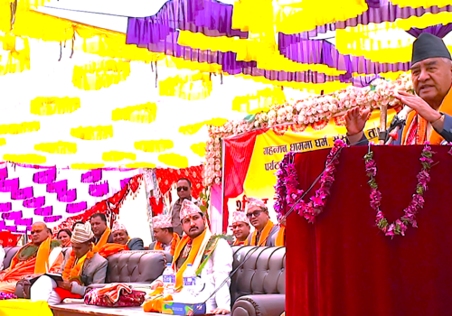 नेपाली समाज हिन्दू धर्म संस्कारमा अडिग छः पूर्वप्रधानमन्त्री देउवा