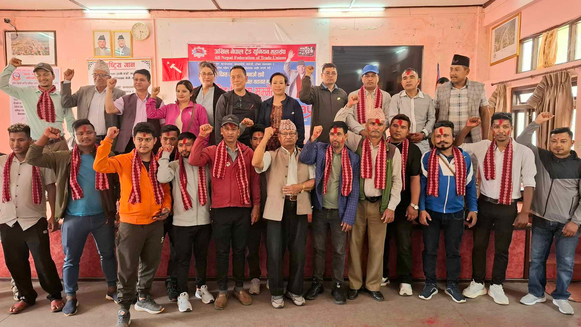 अखिल नेपाल यातायात मजदुर संगठन धादिङको सातौ जिल्ला सम्मेलन सम्पन्न,अध्यक्षमा प्रदिप भट्ट चयन