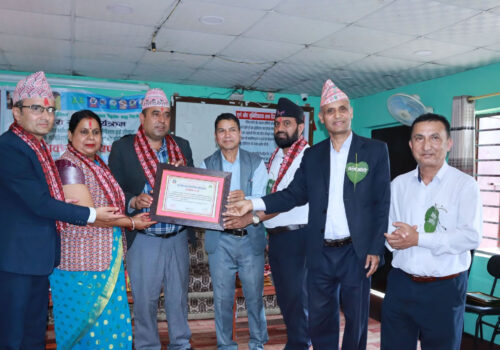 सिद्धलेक गाउँपालिका पुर्ण खोप सुनिश्चित तथा दिगोपना प्रमाणिकरण घोषणा