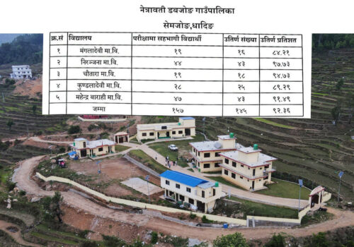 नेत्रावती डबजोङबाट SEE मा ९२.३६ प्रतिशत विद्यार्थी उतीर्ण