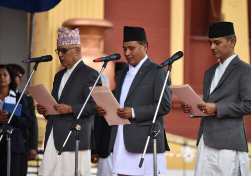 मन्त्रिपरिषद् विस्तारः तीन मन्त्रीको शपथ