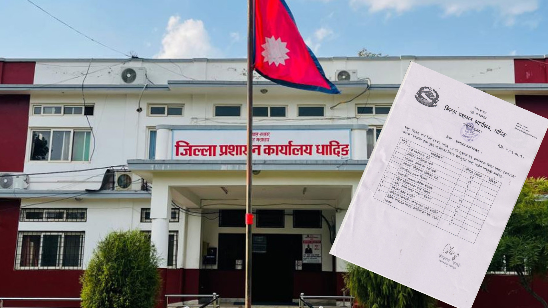 जिल्ला प्रशासन कार्यालय धादिङको असल अभ्यास, दैनिक सम्पादित कार्यहरुको विवरण सार्वजनिक