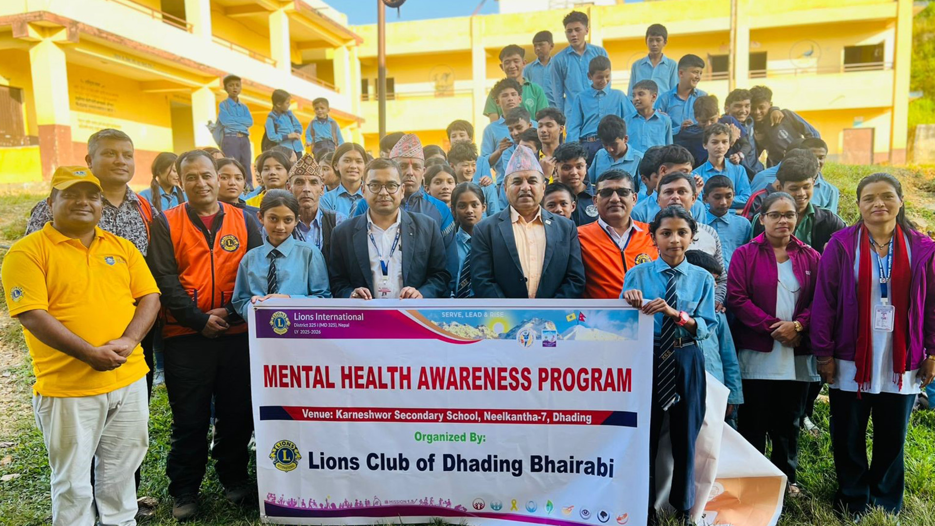 लायन्स क्लव अफ धादिङ भैरवीद्धारा कर्णेश्वमा माविमा मानसिक स्वास्थ्य सम्बन्धी सचेतना
