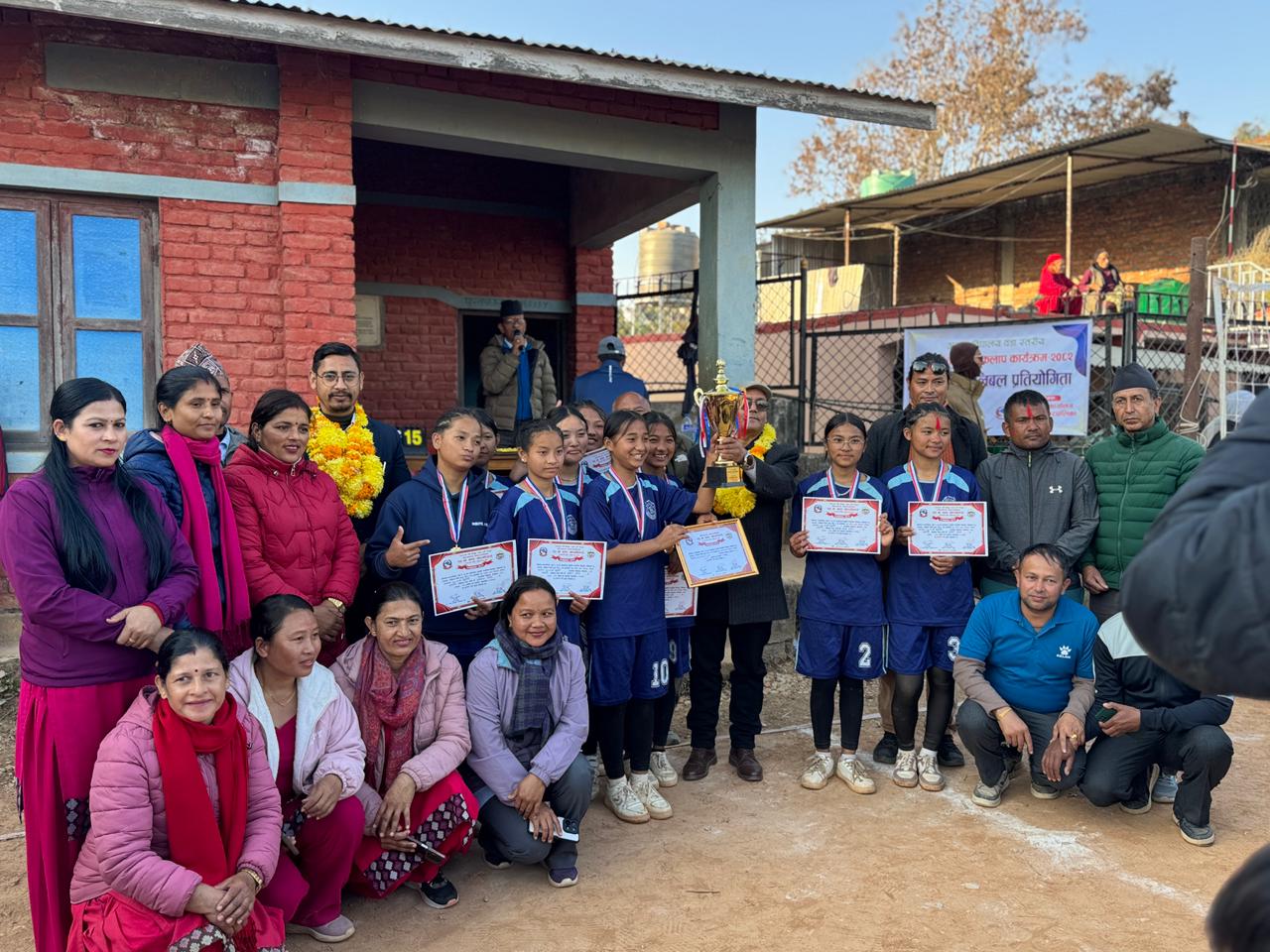 नीलकण्ठ १२ स्थित पशुपति माविमा छात्रा भलिबल प्रतियोगिता सम्पन्न