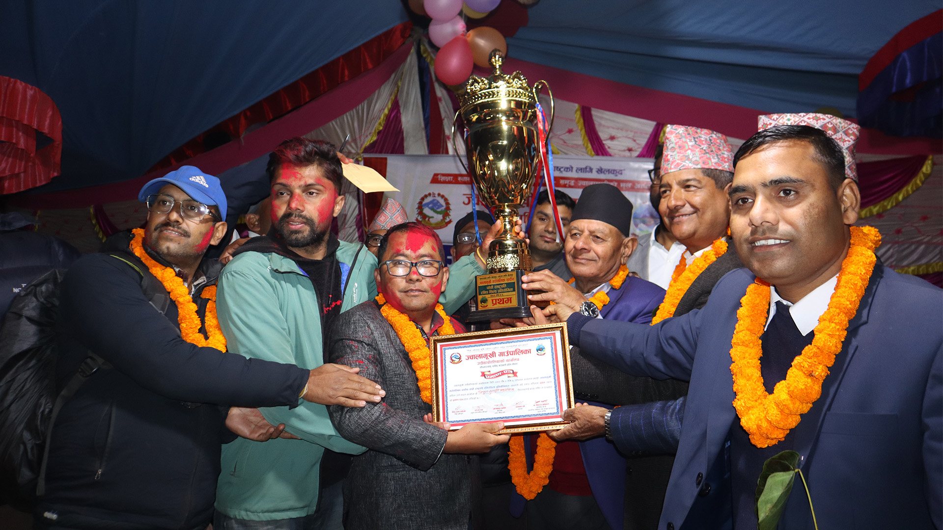 ज्वालामुखीमा राष्ट्रपति रनिङ शिल्ड सम्पन्न: त्रिपुरासुन्दरी मावि च्याम्पियन