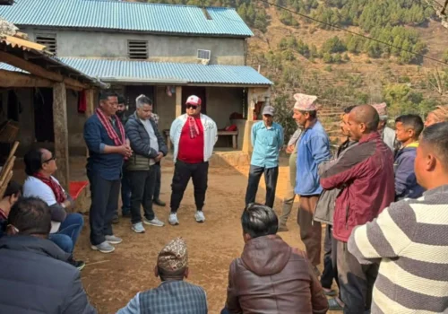 एमाले उम्मेदवार धनबहादुर घलेलाई खाल्टेमा भव्य स्वागत