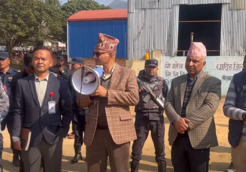 धादिङबेसीमा नमुना मतदान कार्यक्रम संचालन