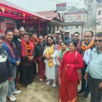 साङ्कोषमा एमाले उम्मेदवार धनबहादुर घलेको घरदैलो