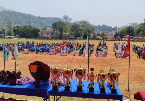जिल्ला स्तरीय राष्ट्रिपनि रनिङ शिल्ड प्रतियोगिता धादिङबेसीमा सुरु