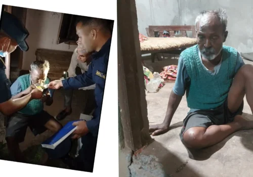 बिरामी अवस्थामा भेटिएका वृद्धको उद्धार, उपचार जारी