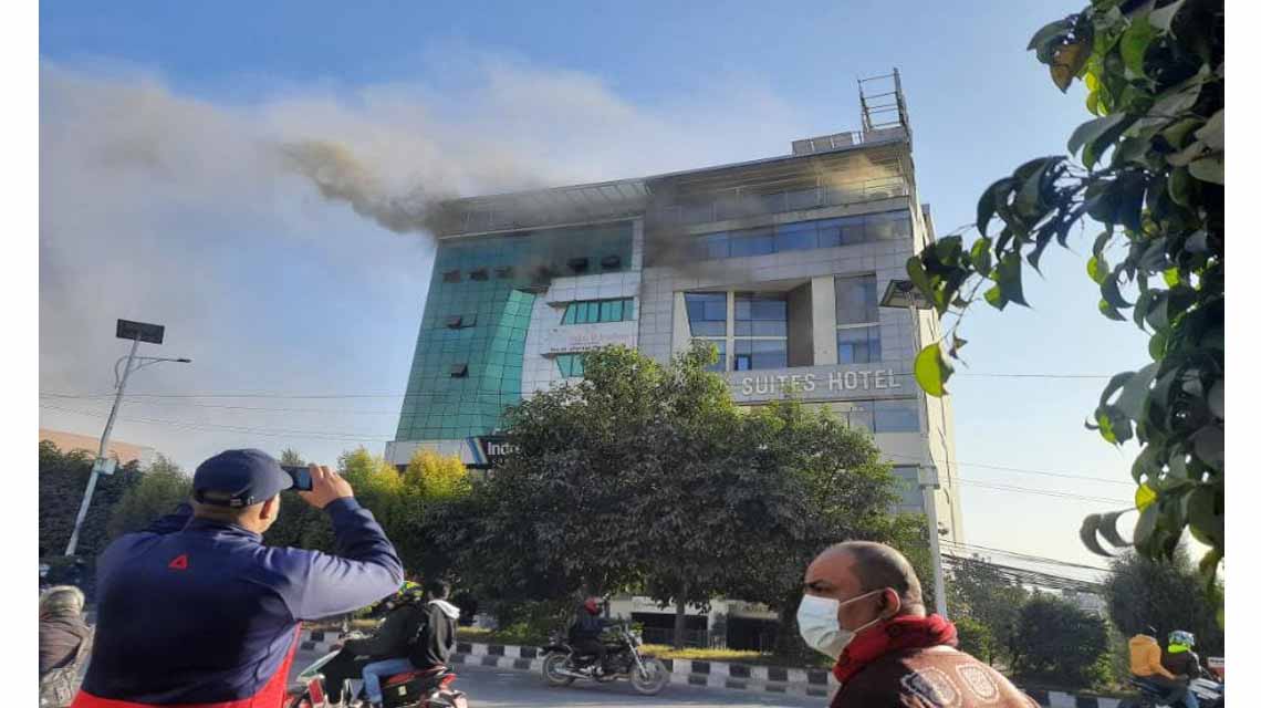 Indreni Complex on fire