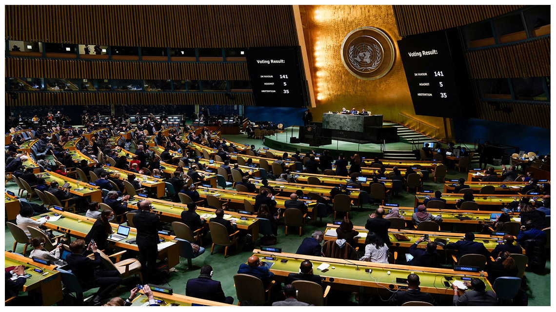 UNO-GA-Voting Russia & Ukraine