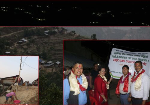 खुम्रेकिराको प्रकोप नियन्त्रण गर्न धादिङको पुराक्सिङमा लाइट ट्रयाप