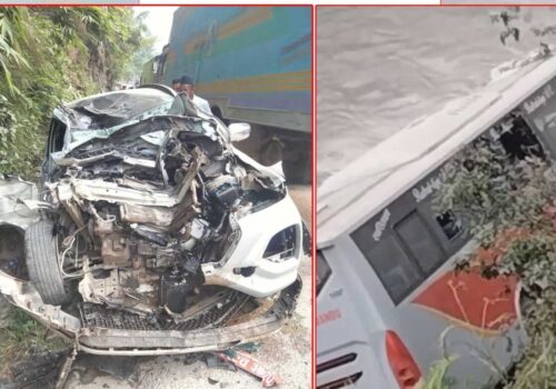 त्रिशुली किनारमा बस खस्दा १२ जना घाइते