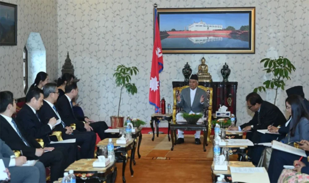 राष्ट्रपति पौडेल र चीनका उपविदेशमन्त्री वेइतोङबीच शिष्टाचार भेटवार्ता