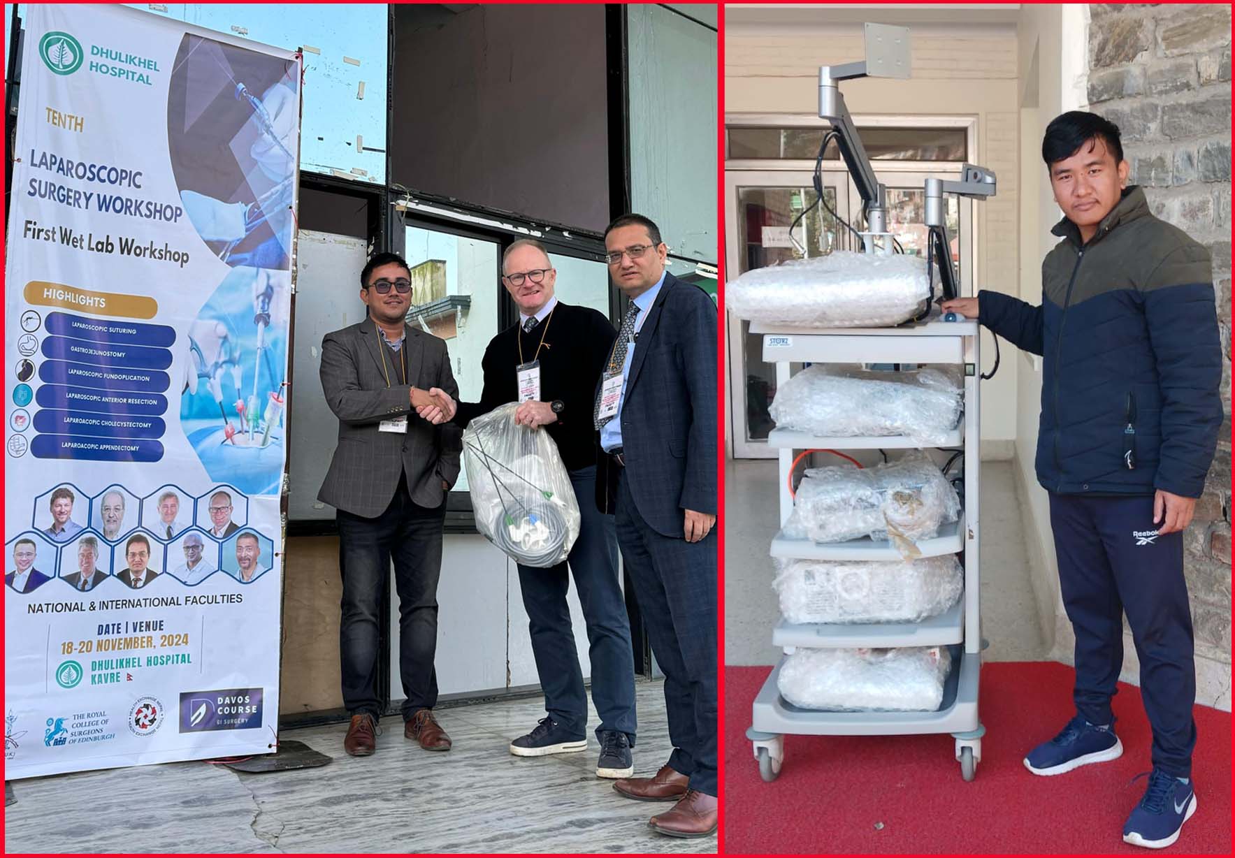 धादिङ अस्पताललाई ८० लाखको ल्याप्रोस्कोपी टावर मेसिन सहयोग