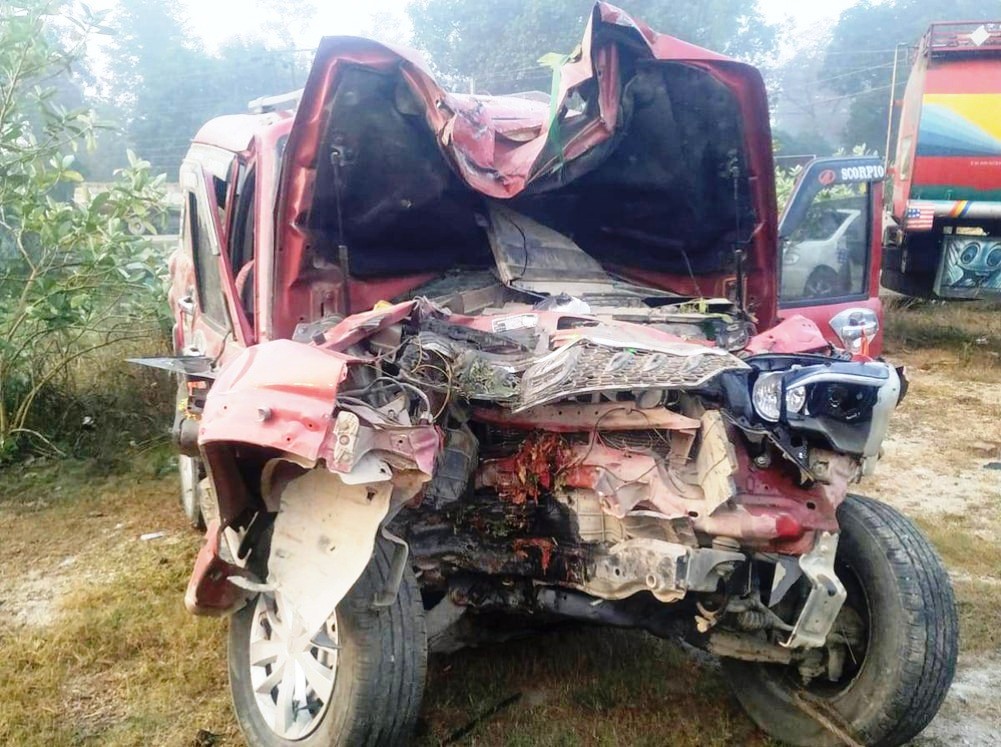 स्कर्पियो दुर्घटना हुँदा ८ जनाको मृत्यु