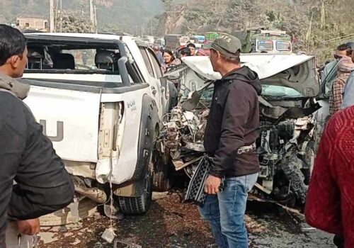 धादिङमा एक आपसमा पाँच सवारी ठोक्किए