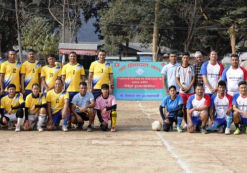 मैत्रीपुर्ण फुटबलमा शिव दल गण विजयी