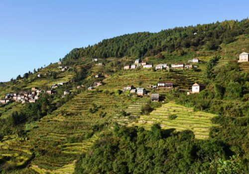 रित्तिदै धादिङको तोप्लाङ गाँउ