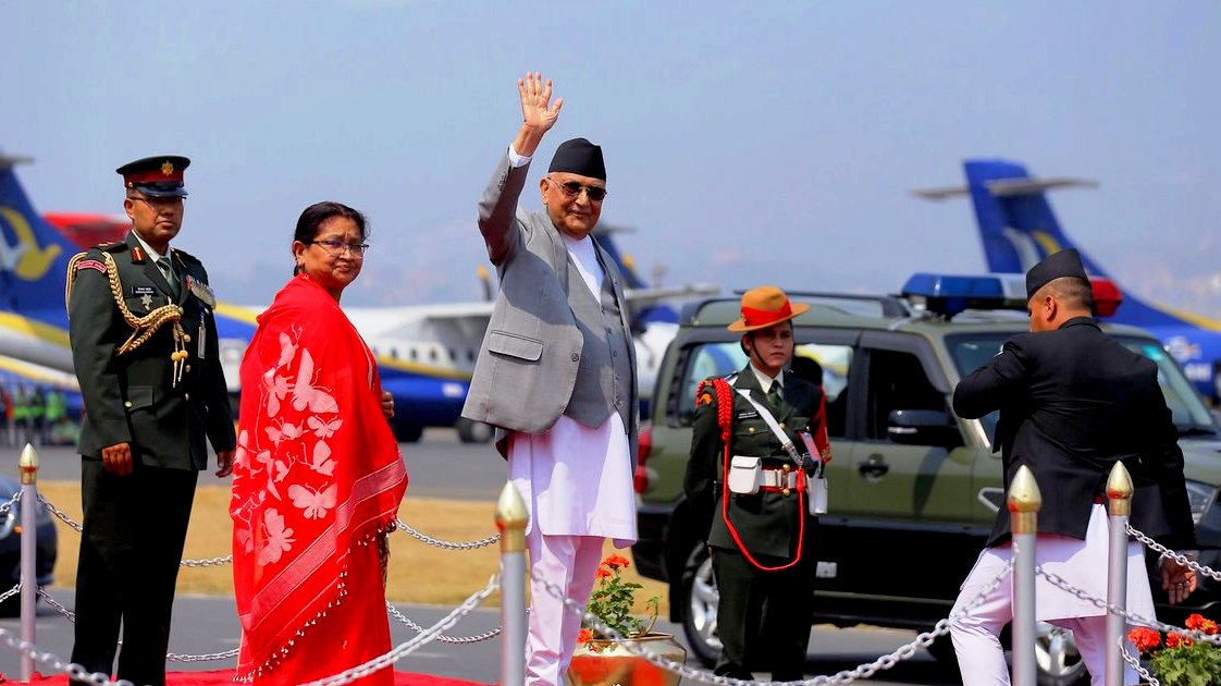 प्रधानमन्त्री केपी शर्मा ओली बिमस्टेकमा भाग लिन थाइल्याण्ड प्रस्थान