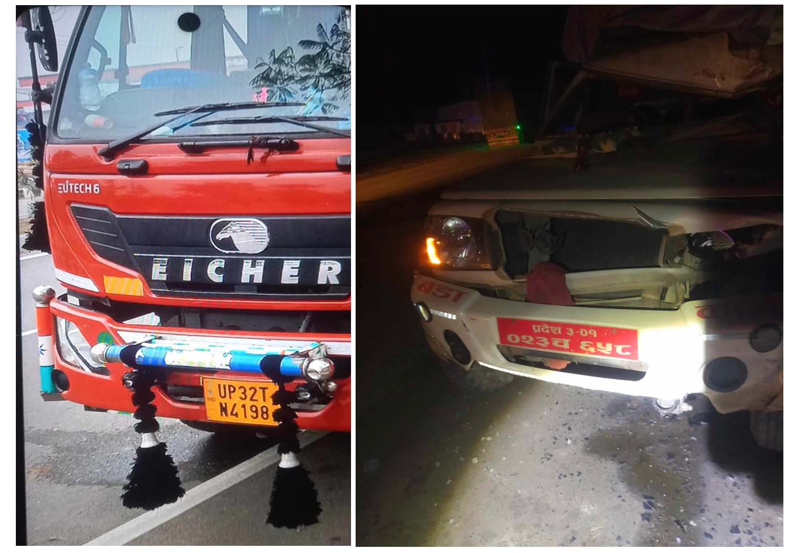 भारतिय आइचरमा बोलेरो ठोक्किदा एक जनाको मृत्यु