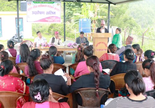 धादिङको दुर्गम गाउँका महिलाहरुलाई उद्घोषण तालिम