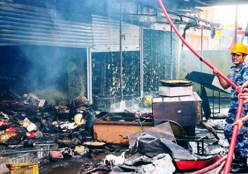 काठमाडौंमा आर.आर. कम्प्लेक्समा आगलागी