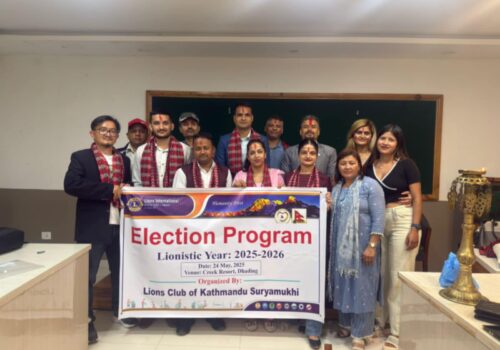 लायन्स क्लब अफ काठमाडौं सूर्यमुखीको अध्यक्षमा विक्रम विश्वकर्मा