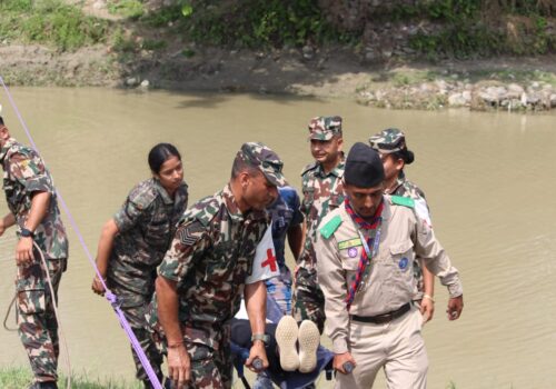 मोरङमा मनसुनजन्य जोखिम न्यूनिकरणसम्बन्धि कृत्रिम अभ्यास